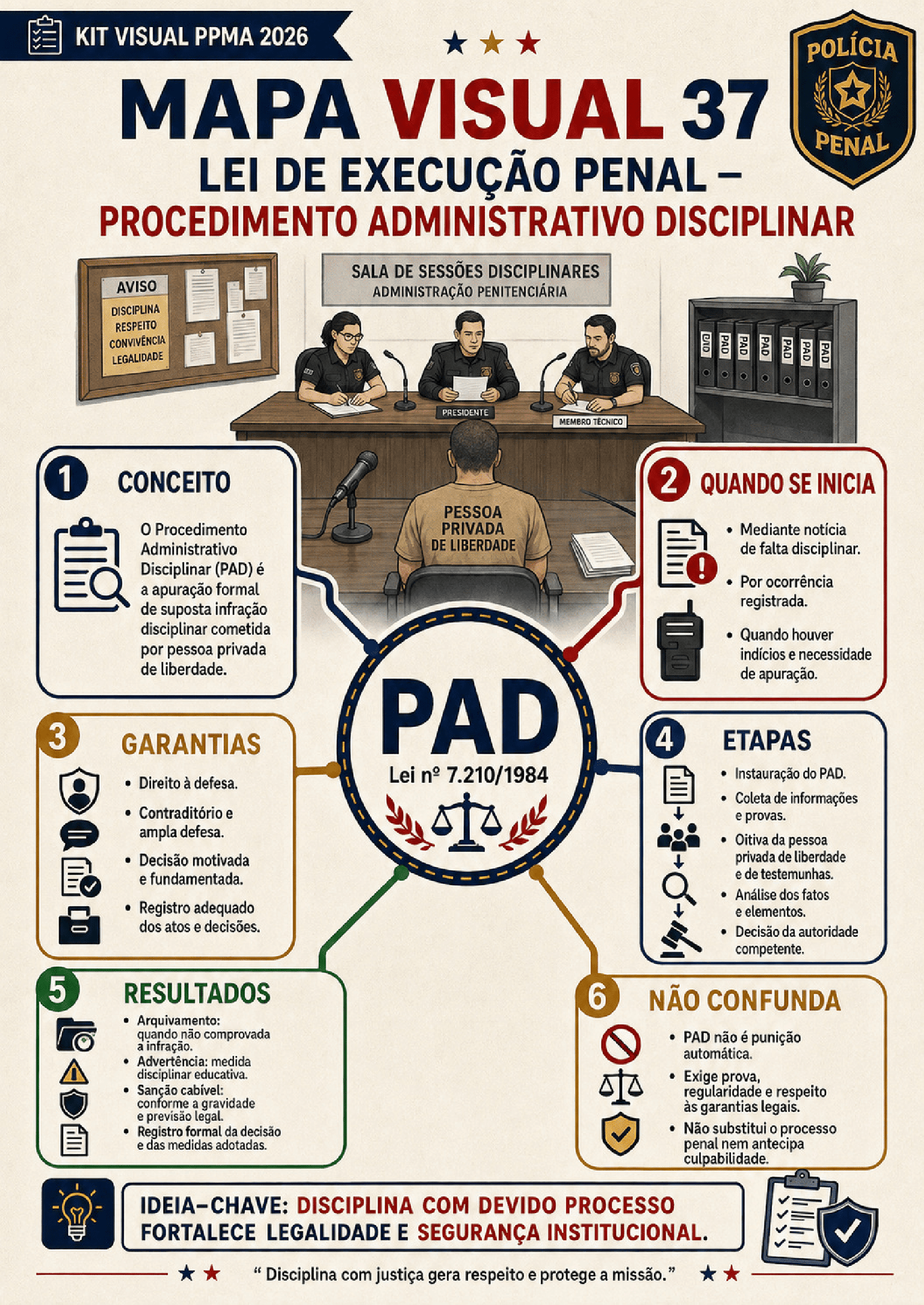 Amostra visual do material de preparação para o PPMA 2026 — Inspetor de Polícia Penal